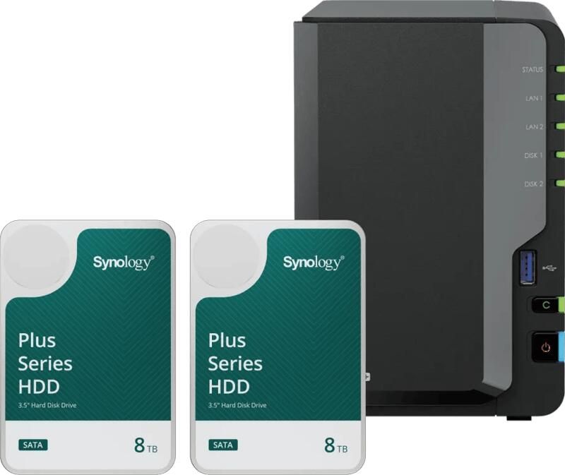 Synology DS225+ + Plus Series 8TB Duo Pack
