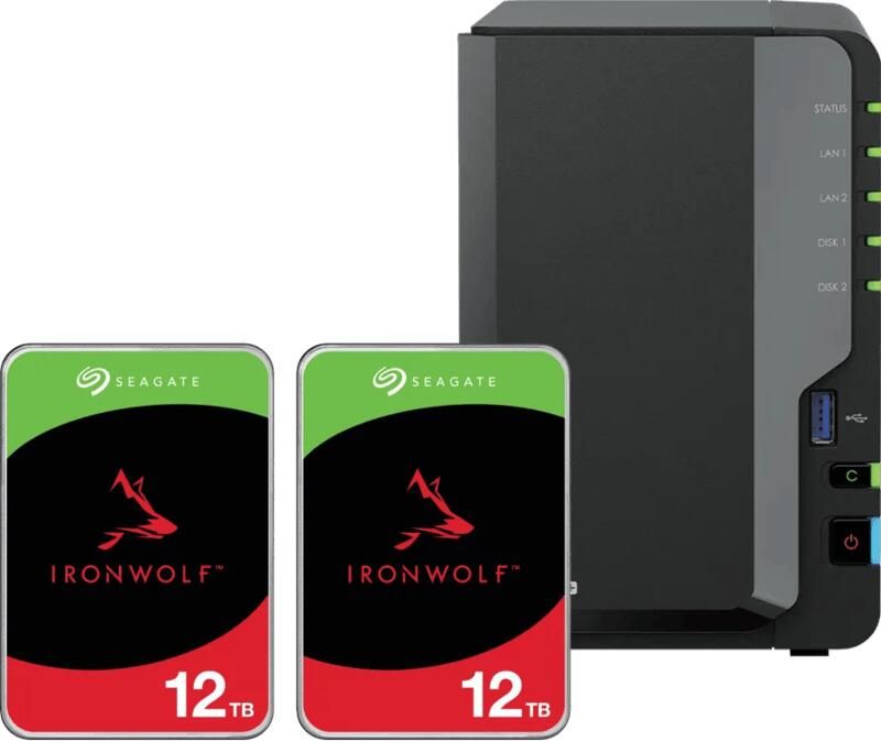 Synology DS225+ + Seagate Ironwolf 12TB Duo Pack