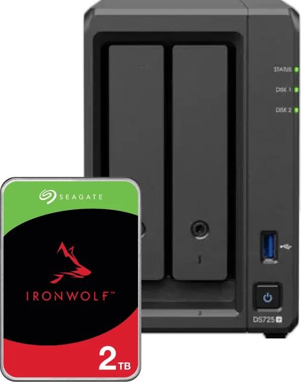 Synology DS725+ + Seagate Ironwolf 2TB