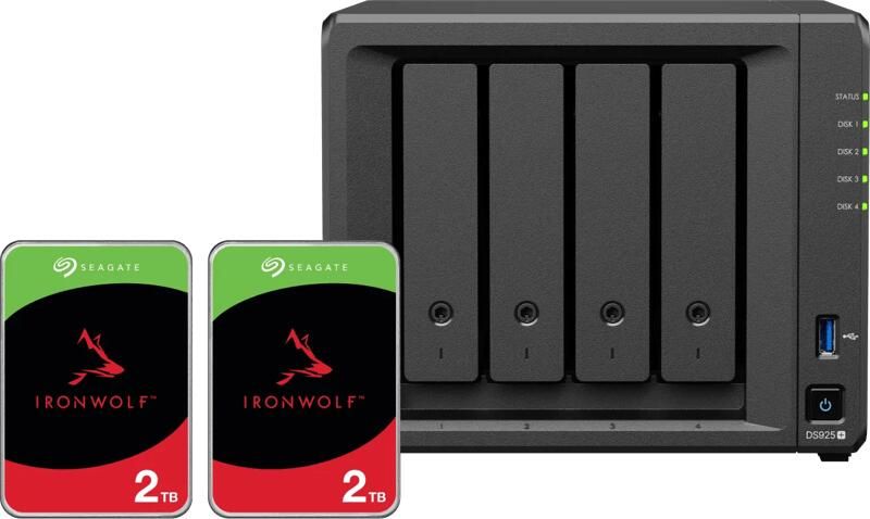 Synology DS925+ + Seagate Ironwolf 2TB Duo Pack