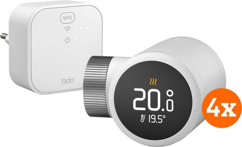 Tado Slimme Radiatorknop X Startpakket 4-Pack