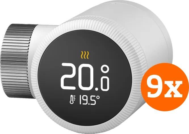 Tado Slimme Radiatorknop X 9-Pack (uitbreiding)