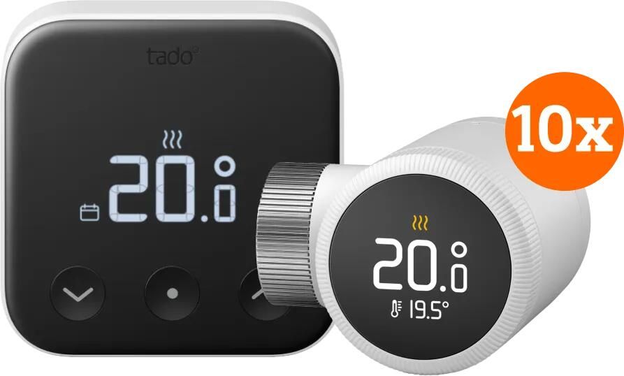 Tado Slimme Thermostaat X Startpakket Draadloos + 10 Radiatorknoppen