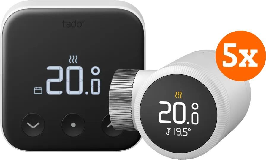 Tado Slimme Thermostaat X Startpakket Draadloos + 5 Radiatorknoppen