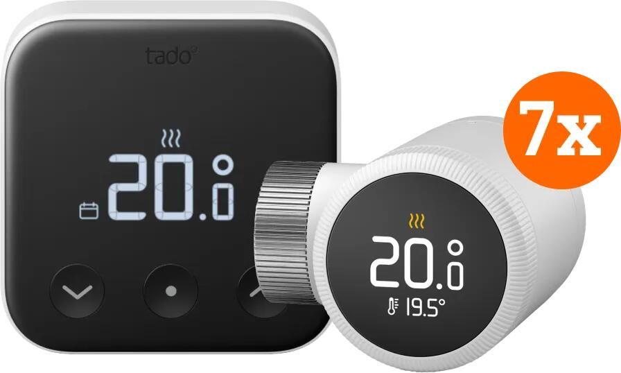 Tado Slimme Thermostaat X Startpakket Draadloos + 7 Radiatorknoppen