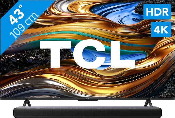 TCL 4K LED 43P71B (2024) + soundbar