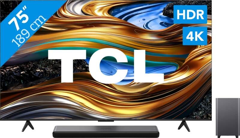 TCL 4K LED 75P71B (2024) + soundbar