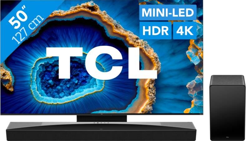 TCL QD Mini-LED 50C803 (2023) + soundbar