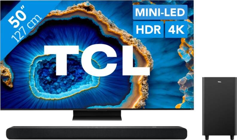 TCL QLED 50C803 (2023) + Soundbar