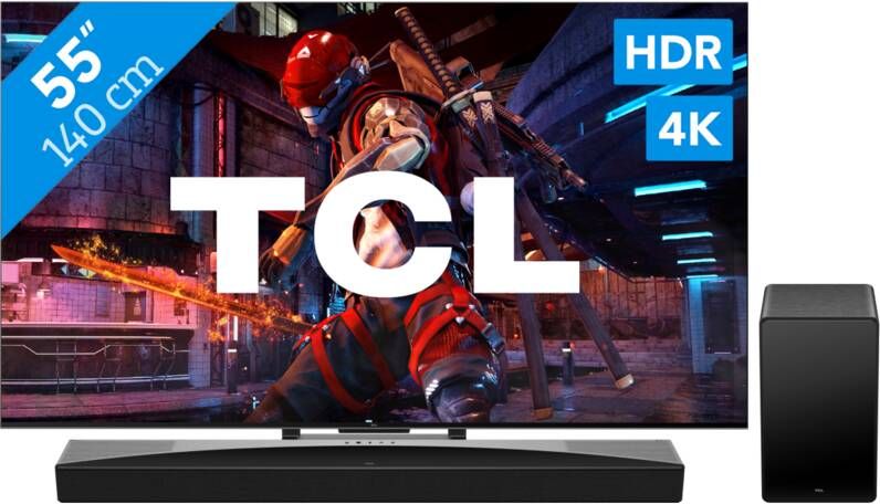 TCL QLED 55C743 (2023) + soundbar