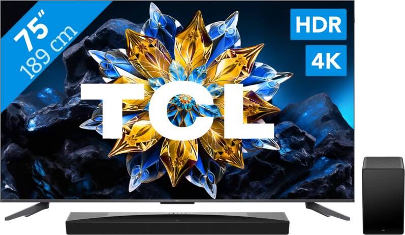 TCL QLED 75C61B Pro (2024) + soundbar