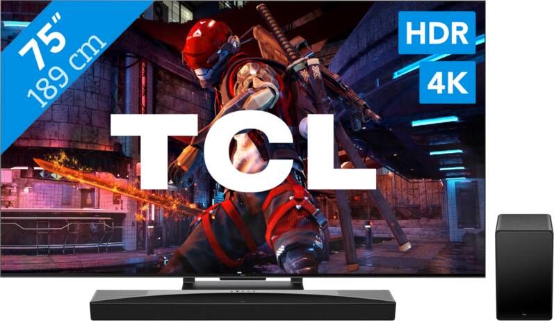 TCL QLED 75C743 (2023) + soundbar