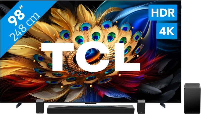 TCL QLED 98C61B (2024) + soundbar