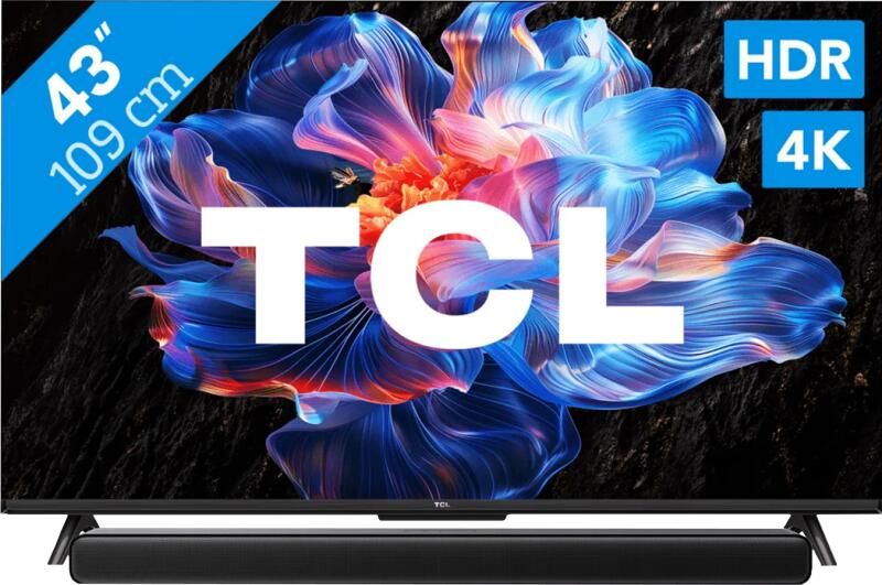 TCL 43" Led P61K 4K (2025) + S45H 2.0 Soundbar