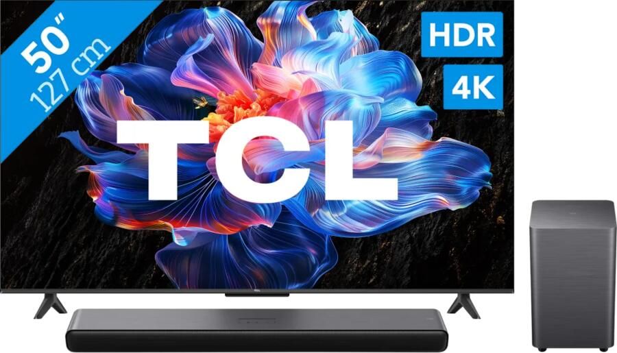 TCL 50" Led P61K 4K (2025) + S55H 2.1 Soundbar