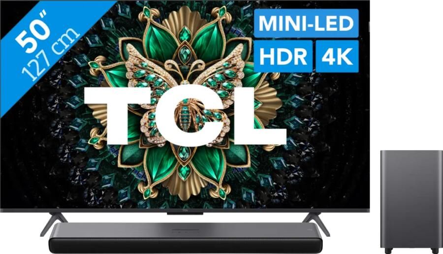 TCL 50" QD Mini-led C61K (2025) + S55H 2.1 Soundbar