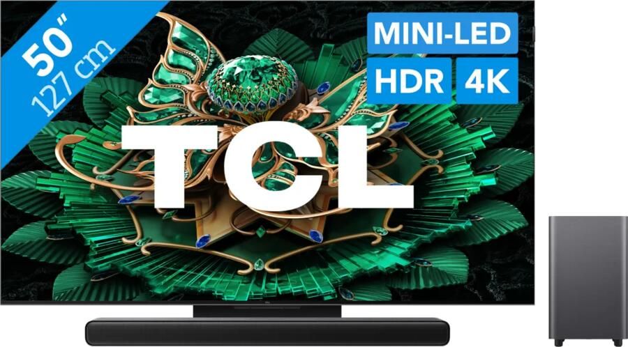 TCL 50" QD Mini-led C71K 4K (2025) + S55H 2.1 Soundbar
