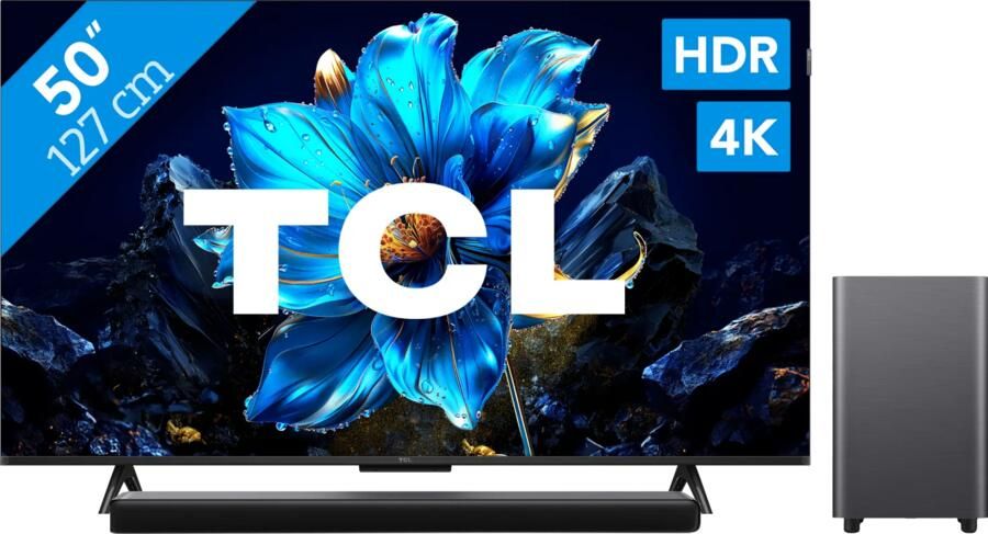 TCL 50" QLED P71K 4K (2025) + S55H 2.1 Soundbar