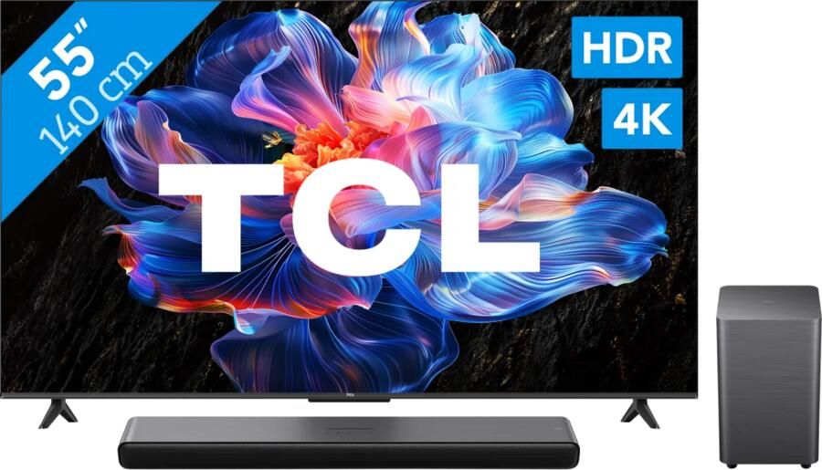 TCL 55" Led P61K 4K (2025) + S55H 2.1 Soundbar