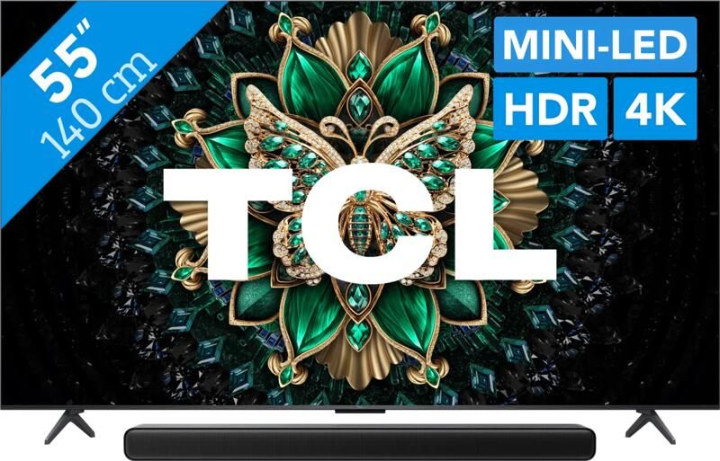 TCL 55" QD Mini-led C61K 4K (2025) + S45H 2.0 Soundbar