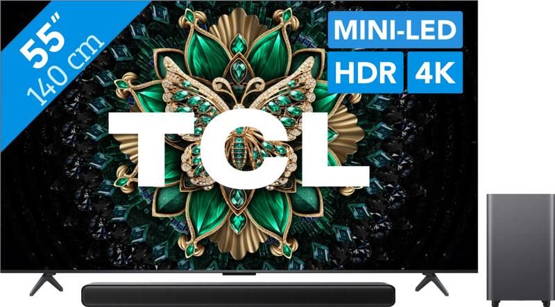 TCL 55" QD Mini-led C61K 4K (2025) + S55H 2.1 Soundbar