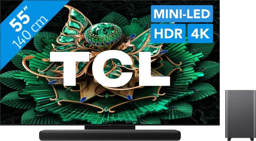 TCL 55" QD Mini-led C71K 4K (2025) + S55H 2.1 Soundbar