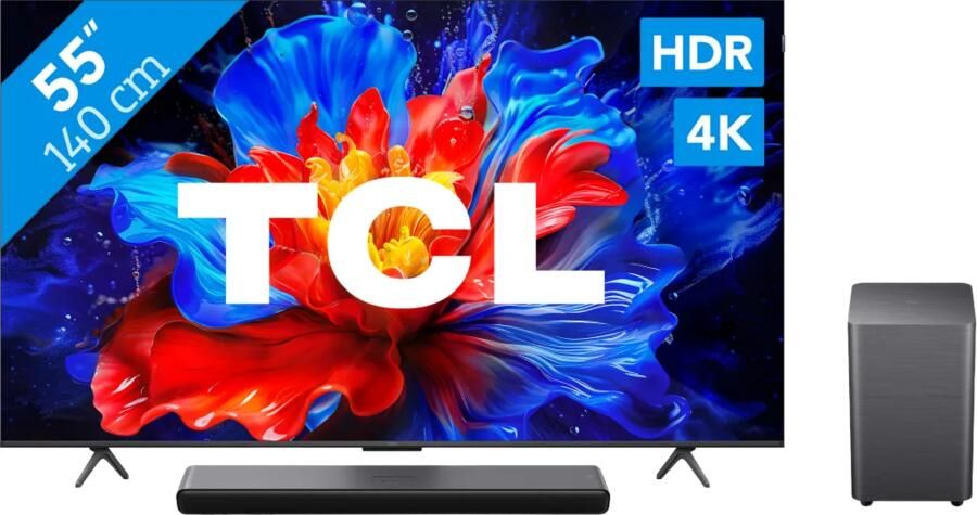TCL 55" QLED P81K 4K (2025) + S55H 2.1 Soundbar
