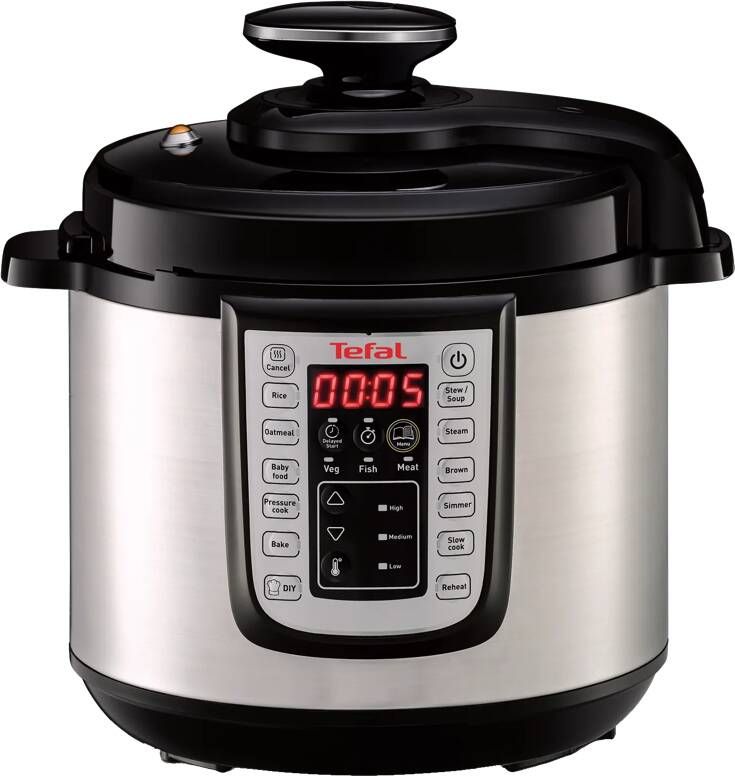 Tefal All-in-One CY505E 3 in 1 Slowcooker Multicooker Snelkookpan RVS