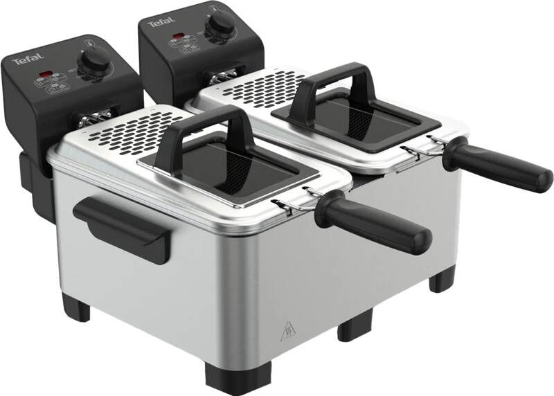 Tefal Double Pro FR3610 -Dubbele frituurpan 7 L 3600W Anti-geurfilter Koude zone