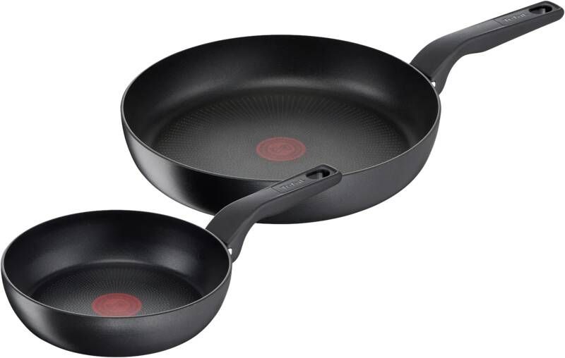 Tefal Hard Titanium Pro koekenpannenset (set van 2) (24 en 28 cm)