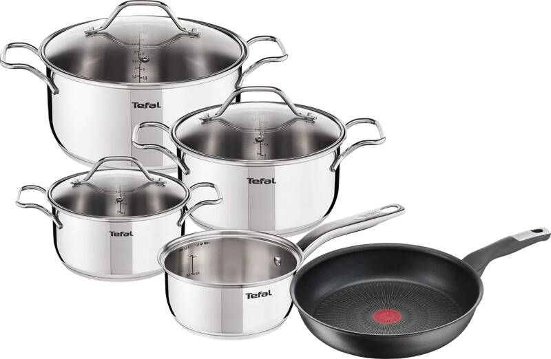 Tefal Intuition Pannenset 4-delig + Unlimited Koekenpan 28 cm