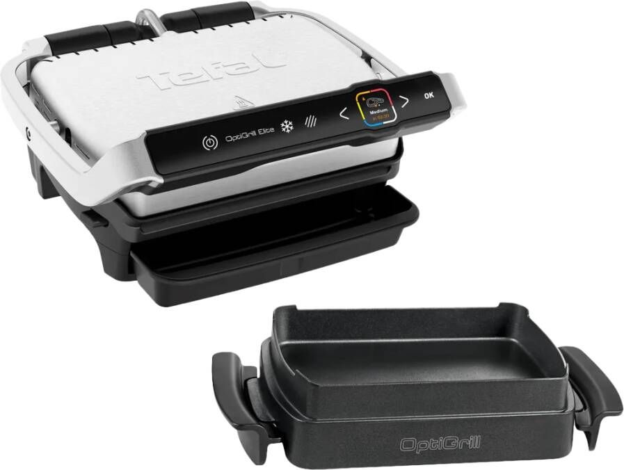 Tefal OptiGrill Elite GC750D + Snacking & Baking accessoire