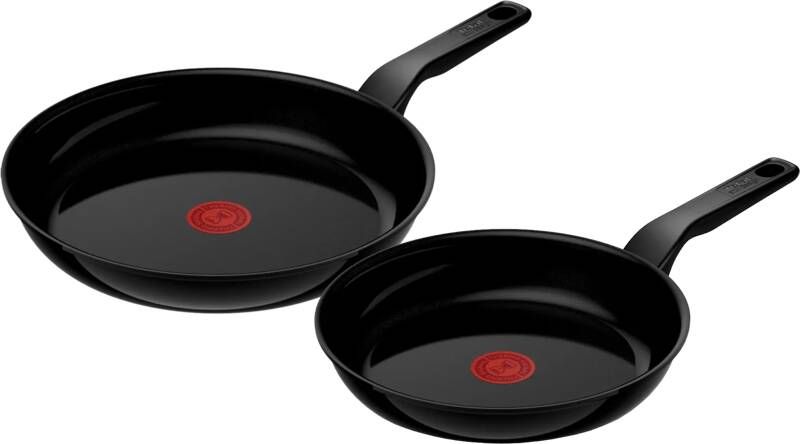 Tefal Renew Black Keramische Koekenpannenset 24 + 28 cm
