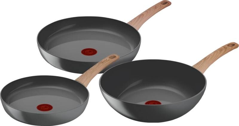 Tefal Renew Keramische koekenpannenset 24 + 28 cm + Wokpan 28 cm