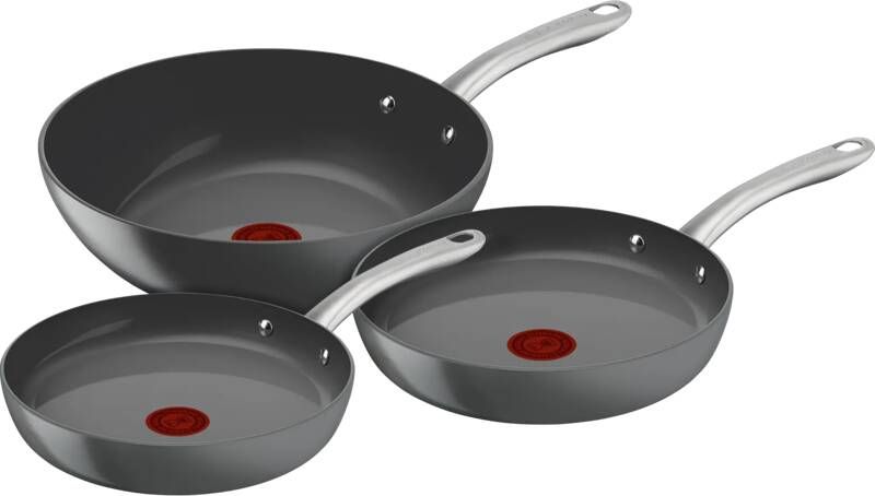 Tefal Renew+ Keramische koekenpannenset 24 + 28 cm + Wokpan 28 cm