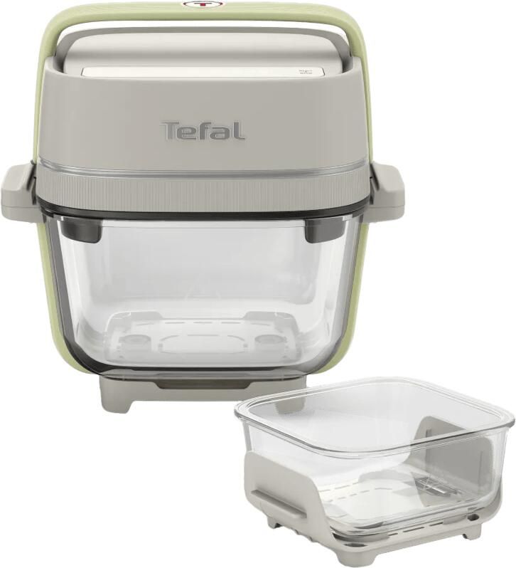 Tefal Crisp&Go FB701A Air fryer met glazen schalen 4 kookstanden 1 4 L + 3 8 L