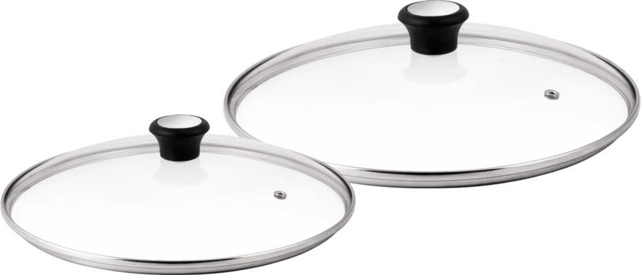 Tefal Glazen dekselset 24 cm + 28 cm