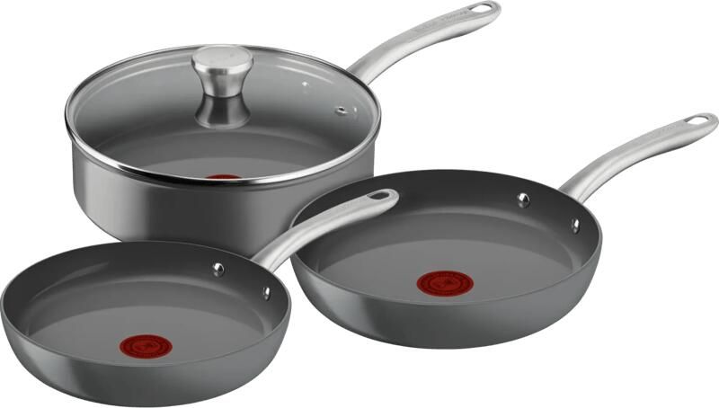 Tefal Renew+ Keramische koekenpannenset 24 + 28 cm + Hapjespan 24 cm