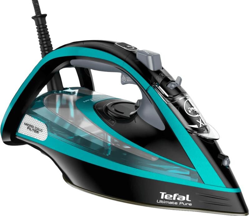 Tefal Stoomstrijkijzer FV9844 Ultimate Pure Durillium Airglide Autoclean-strijkzool automatische uitschakeling