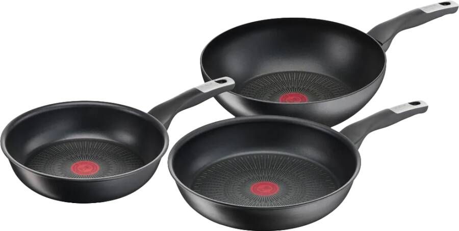 Tefal G25591 Koekenpannen set 24 28cm + wokpan 28 Unlimited GEKHI Pan