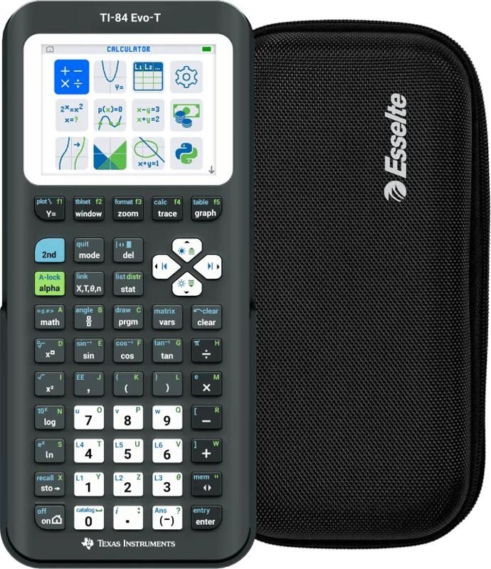 Texas Instruments TI-84 Evo-T Grafische Rekenmachine + Rekenmachine Case Zwart bundel