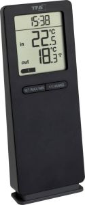 TFA Dostmann Funk-Thermometer LOGOneo Draadloze thermometer digitaal Zwart