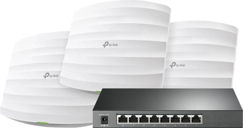 TP-Link Omada EAP245 3-Pack + Omada TL-SG2008P