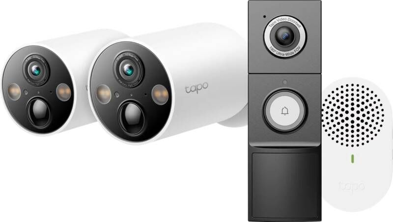 TP-Link Tapo C425 2-pack + D235 Smart Battery & Wired Doorbell
