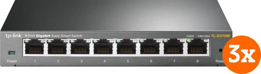 TP-Link TL-SG108E 3-Pack