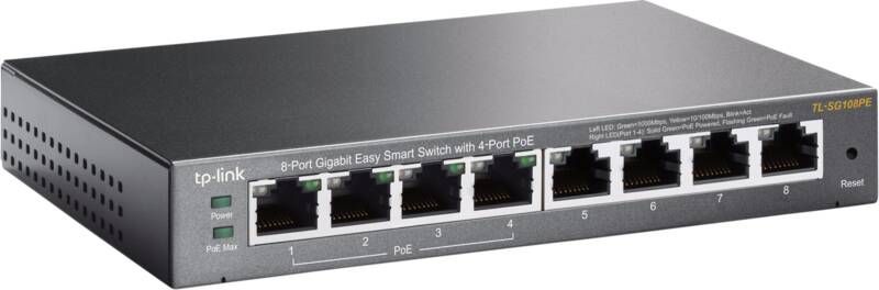 TP-Link TL-SG108PE Switch Zwart