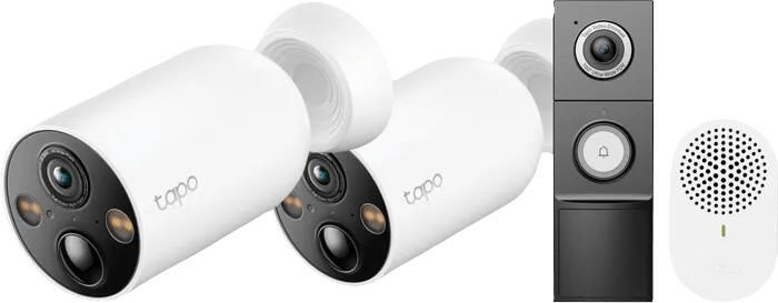 TP-Link Tapo C460 Duo Pack + D235 Smart Battery & Wired Doorbell