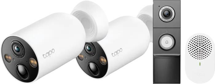 TP-Link Tapo C460 Duo Pack + D235 Smart Battery & Wired Doorbell