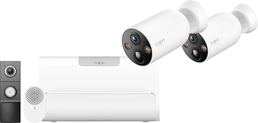 TP-Link Tapo C460 Duo Pack + H500 Smart HomeBase + D235 Smart Battery & Wired Doorbell