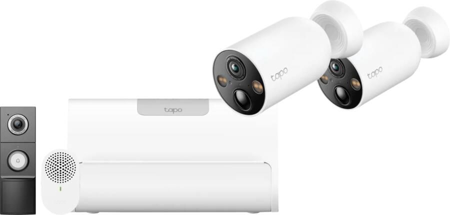 TP-Link Tapo C460 Duo Pack + H500 CentralHub + D235 Smart Battery & Wired Doorbell
